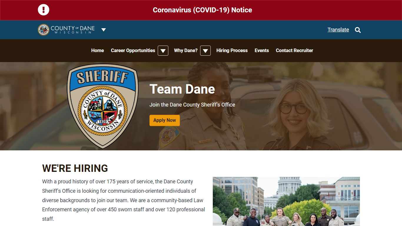Home Page | Team Dane: Sheriff's Office Recruiting